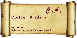 Czeller Arián névjegykártya